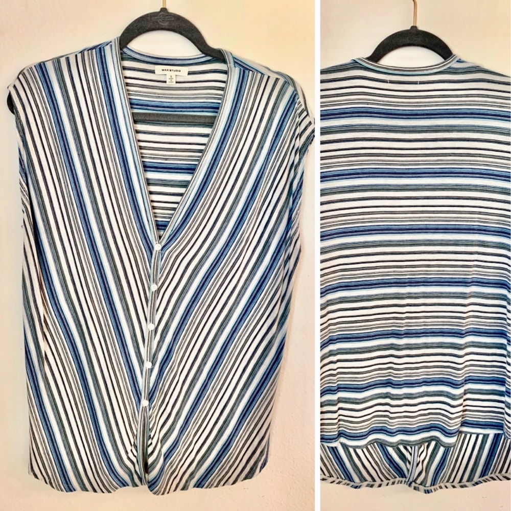 Max Studio striped top size small